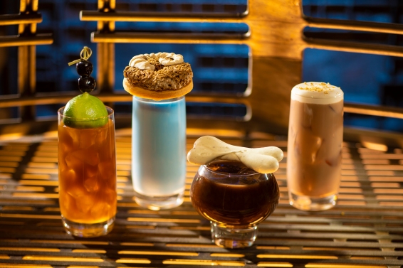 Innovative and creative drinks from around the galaxy will be available at Star Wars: GalaxyÕs Edge when it opens May 31, 2019, at Disneyland Park in Anaheim, Calif., and Aug. 29, 2019, at Disney's Hollywood Studios in Lake Buena Vista, Fla. From left to right: Moogan Tea, Blue Bantha, Bloody Rancor (contains alcohol) and the Black Spire Brew can be found at OgaÕs Cantina inside Star Wars: GalaxyÕs Edge. (Kent Phillips/Disney Parks)